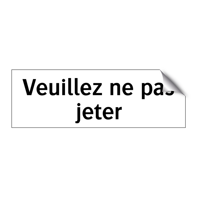 Veuillez ne pas jeter
