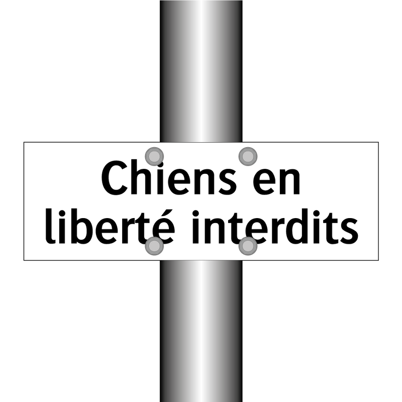 Chiens en liberté interdits