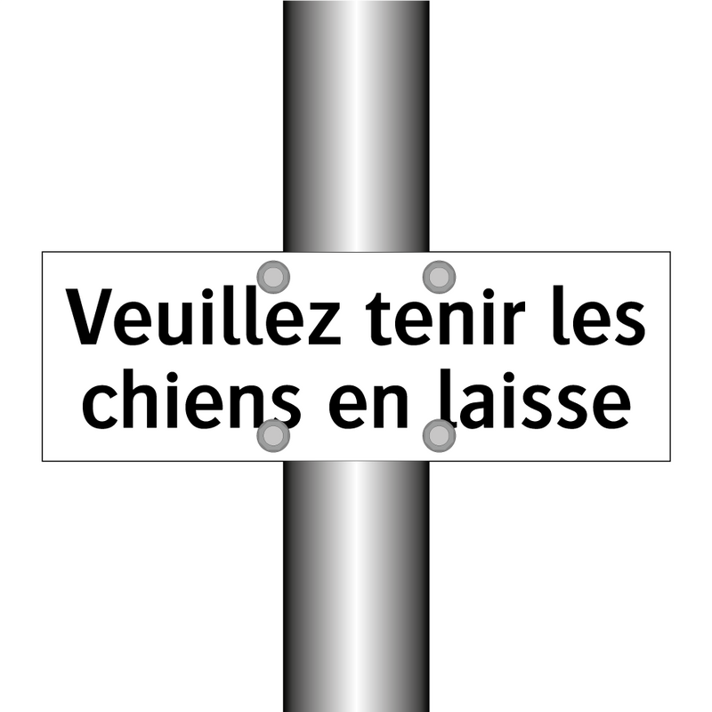 Veuillez tenir les chiens en laisse