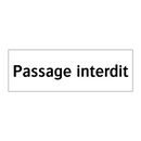 Passage interdit