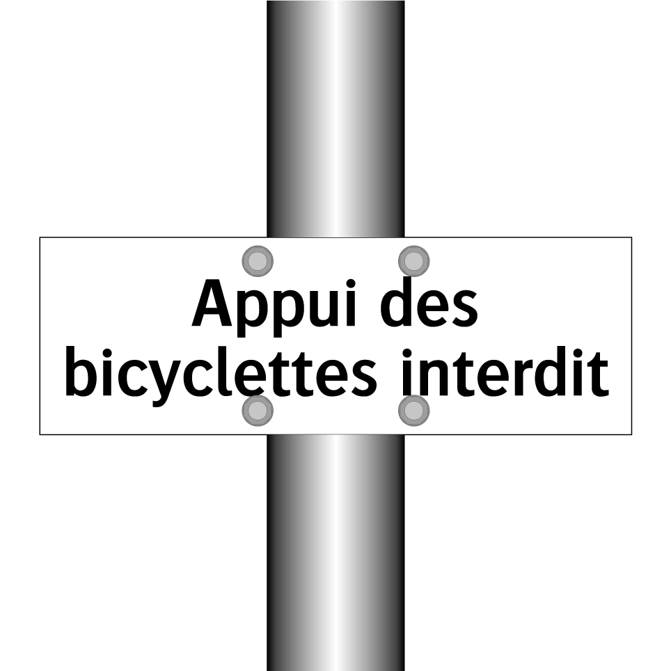 Appui des bicyclettes interdit