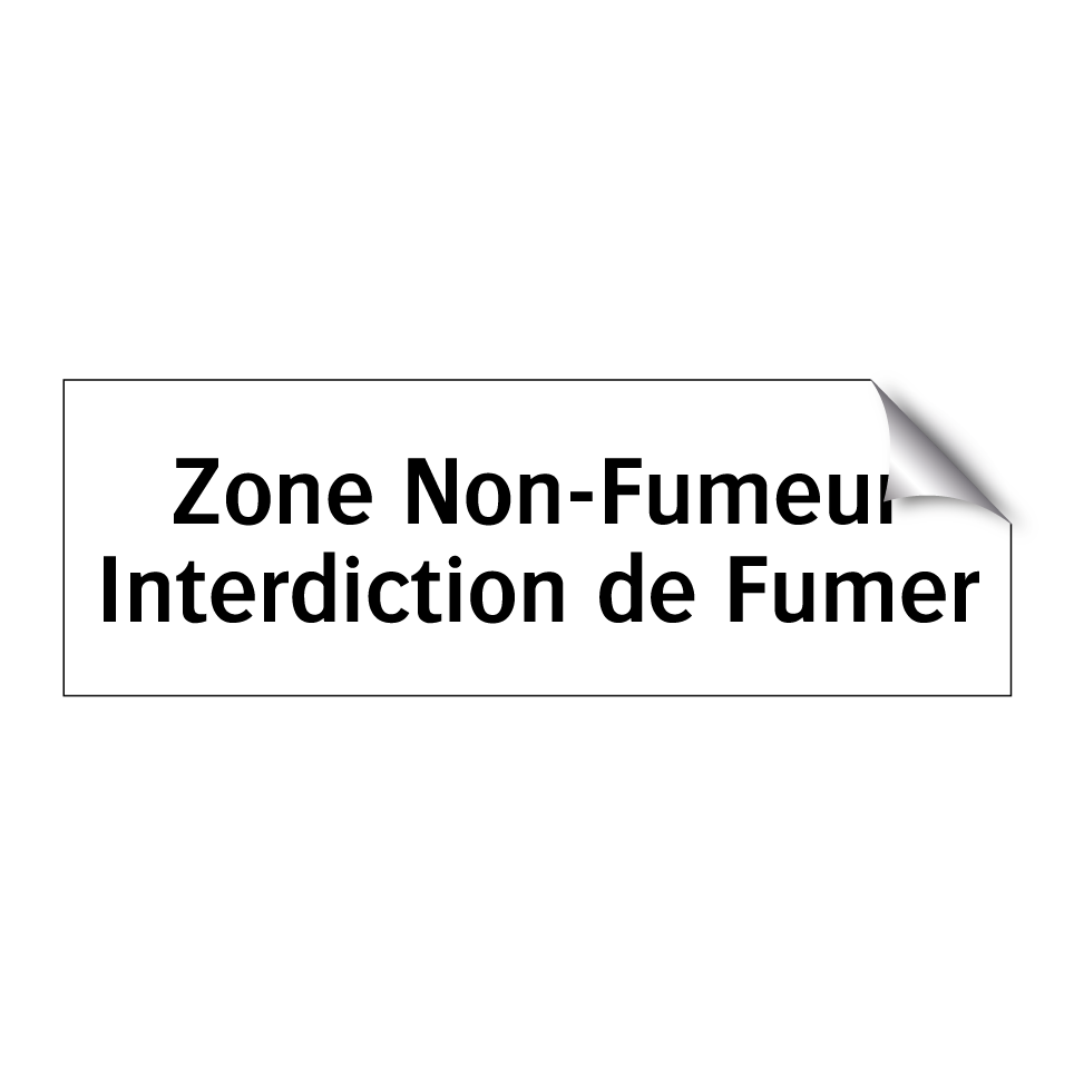 Zone Non-Fumeur Interdiction de Fumer