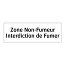 Zone Non-Fumeur Interdiction de Fumer