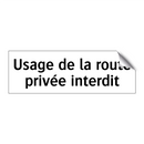 Usage de la route privée interdit