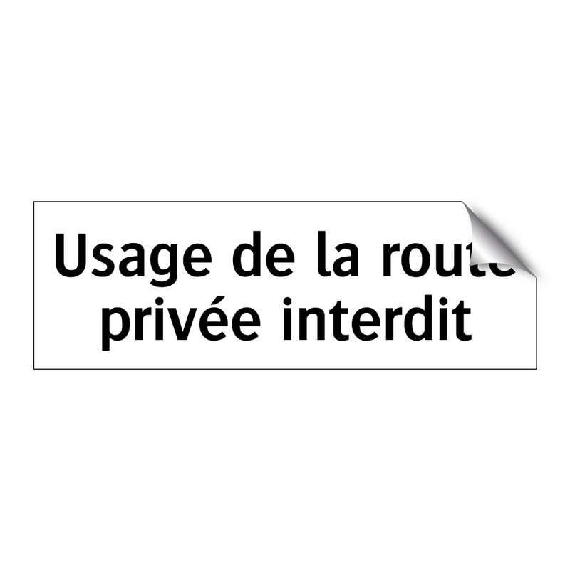 Usage de la route privée interdit