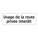 Usage de la route privée interdit