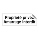 Propriété privée Amarrage interdit