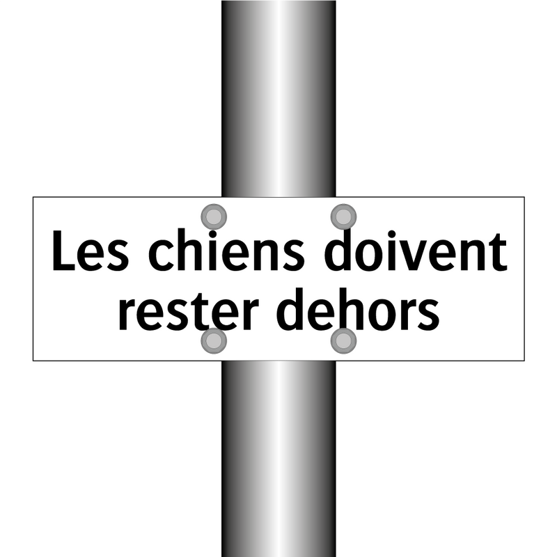 Les chiens doivent rester dehors