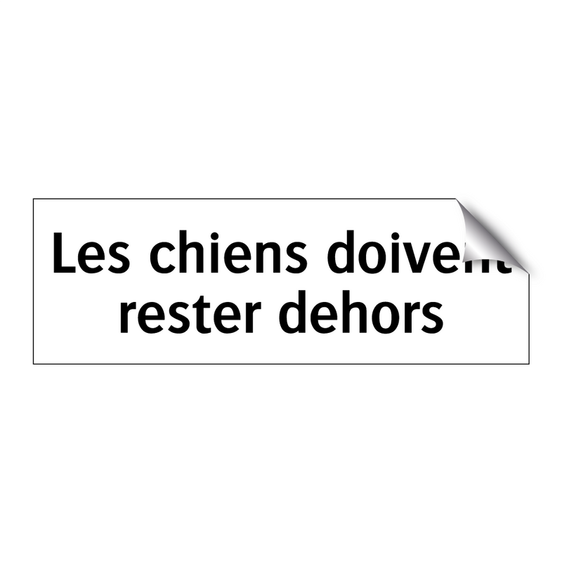 Les chiens doivent rester dehors