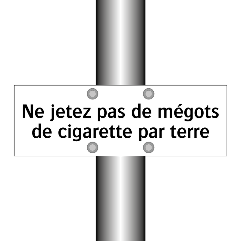 Ne jetez pas de mégots de cigarette par terre