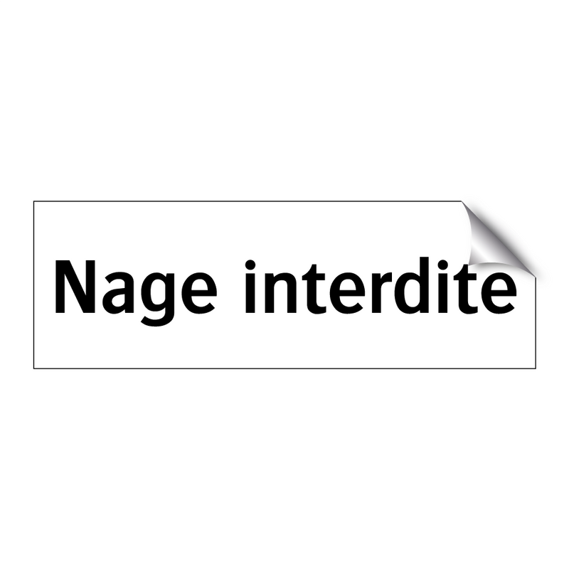 Nage interdite