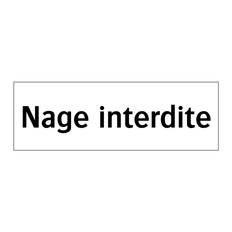 Nage interdite
