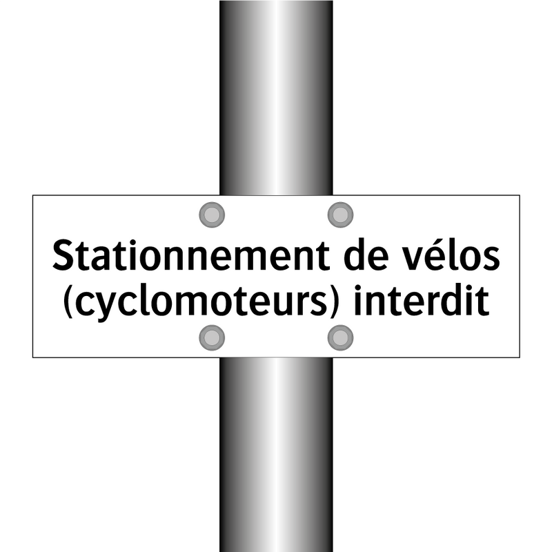 Stationnement de vélos (cyclomoteurs) interdit