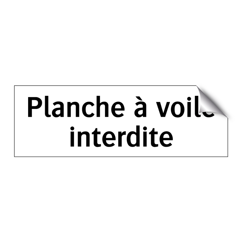 Planche à voile interdite