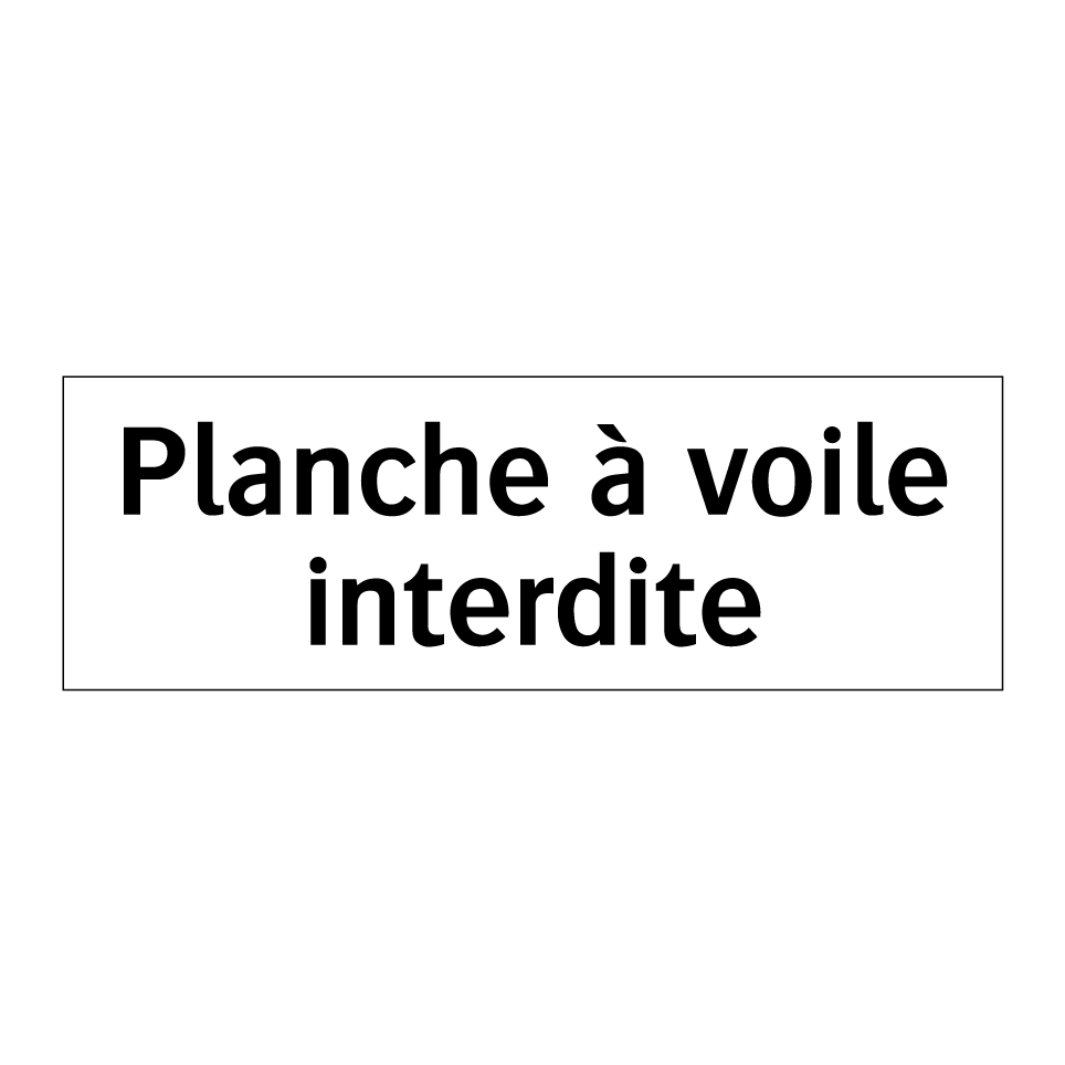 Planche à voile interdite