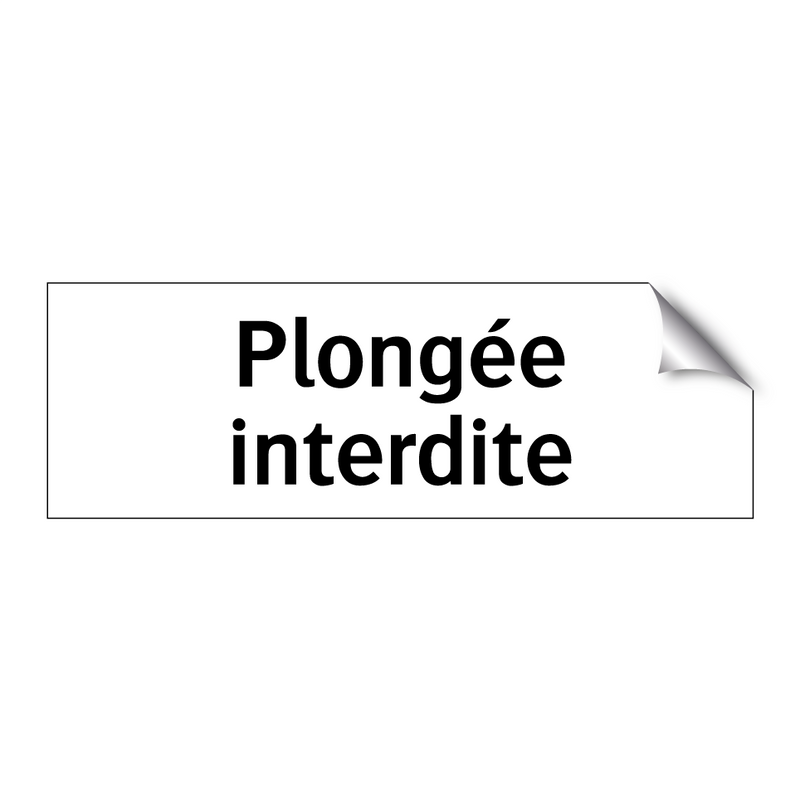 Plongée interdite