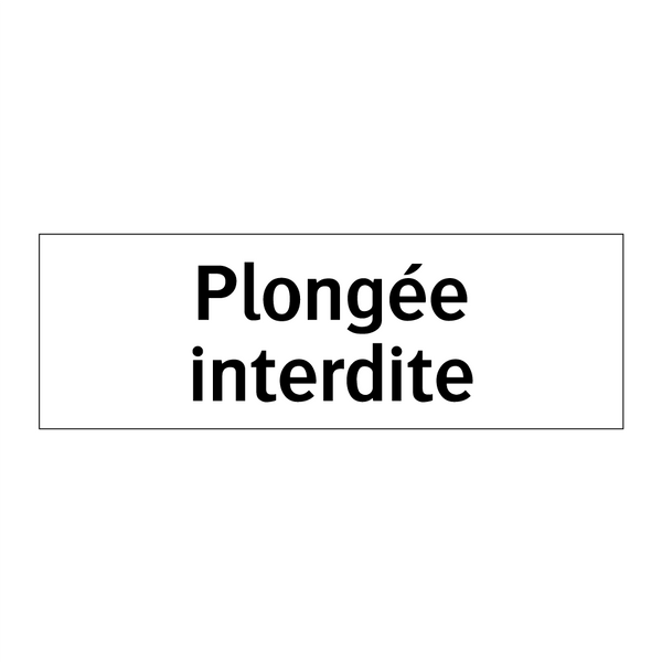 Plongée interdite