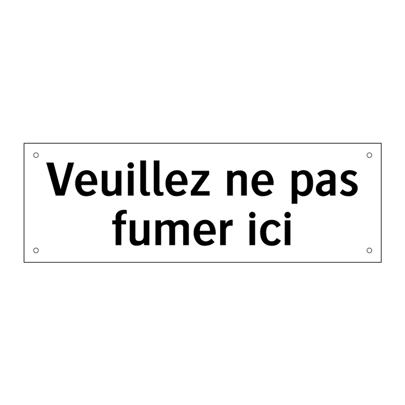 Veuillez ne pas fumer ici