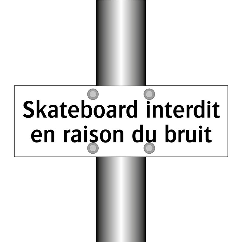 Skateboard interdit en raison du bruit