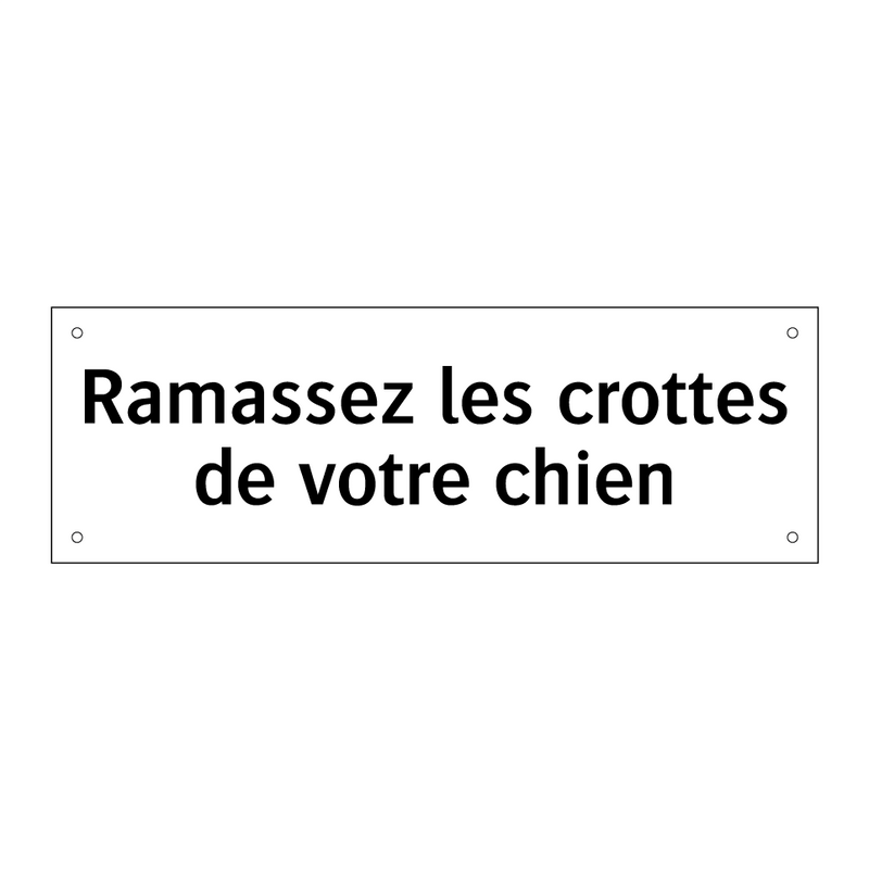 Ramassez les crottes de votre chien