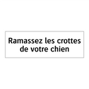 Ramassez les crottes de votre chien