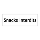 Snacks interdits