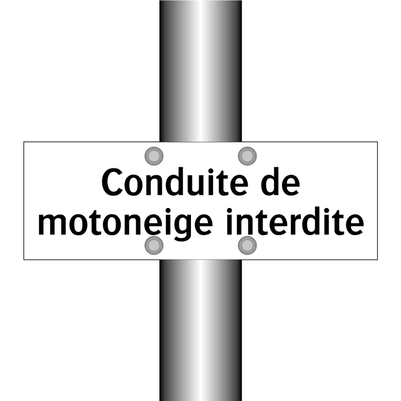 Conduite de motoneige interdite