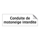 Conduite de motoneige interdite