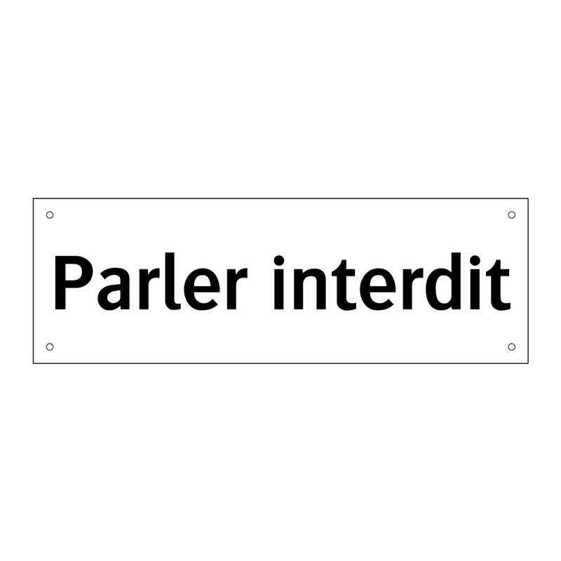 Parler interdit