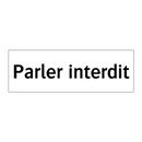 Parler interdit