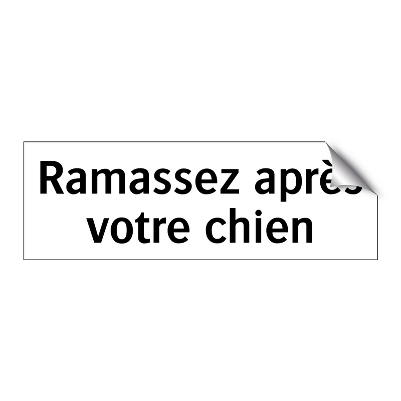 Ramassez après votre chien