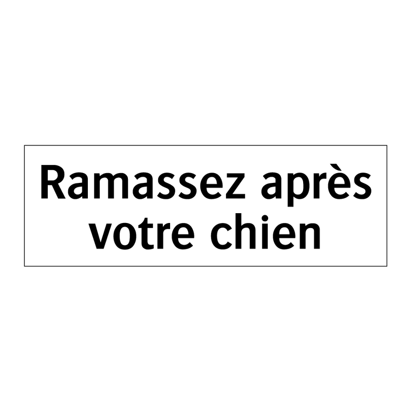 Ramassez après votre chien