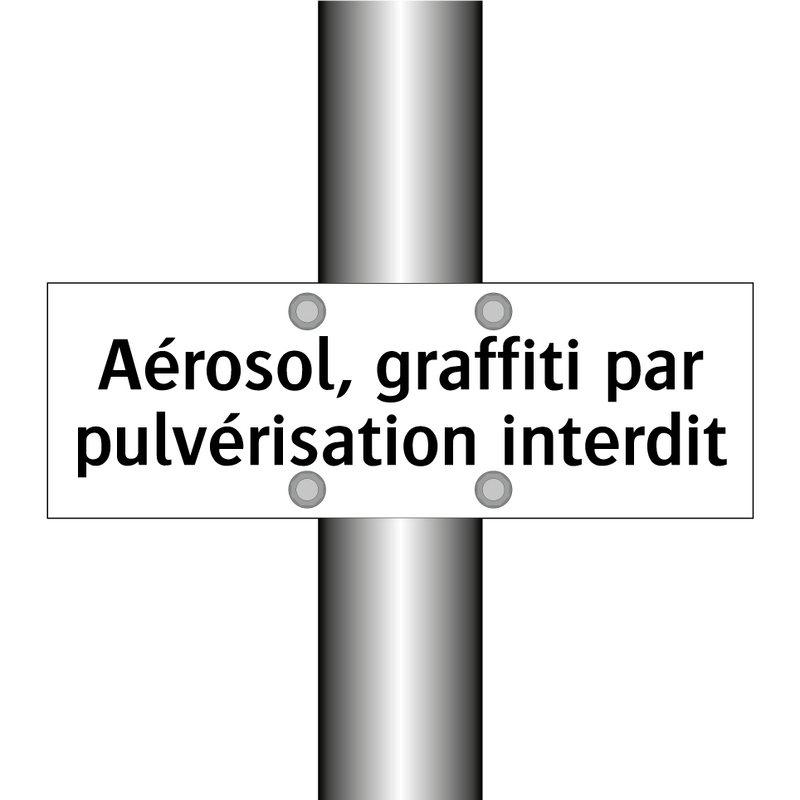 Aérosol, graffiti par pulvérisation interdit