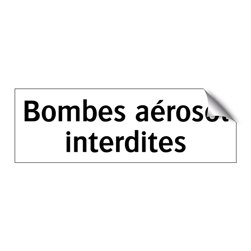 Bombes aérosol interdites