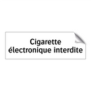 Cigarette électronique interdite