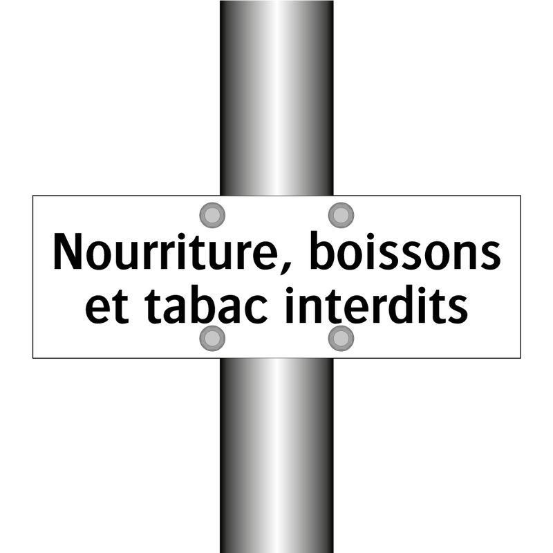 Nourriture, boissons et tabac interdits