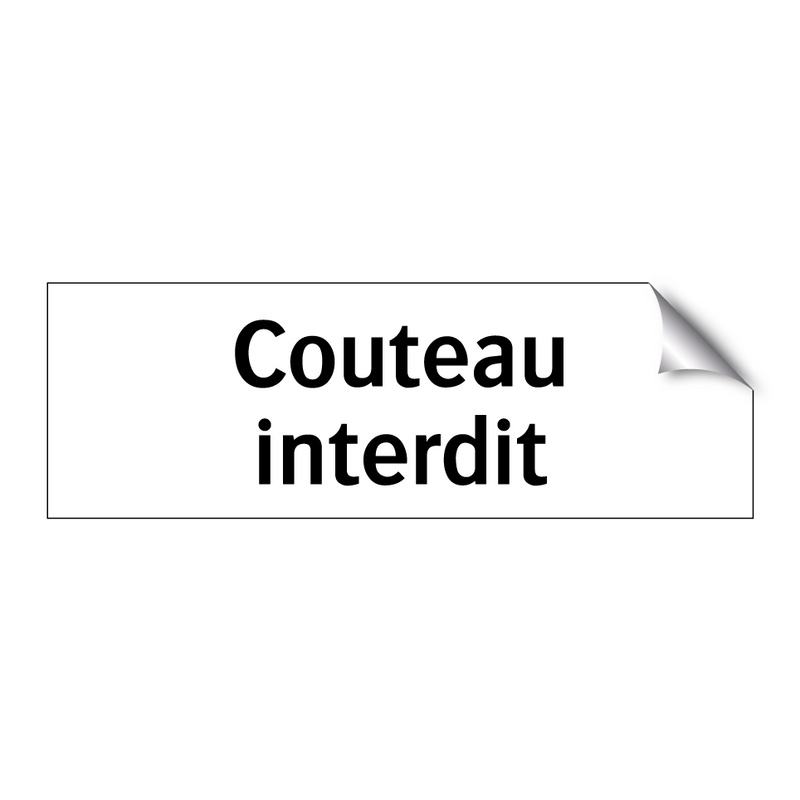 Couteau interdit