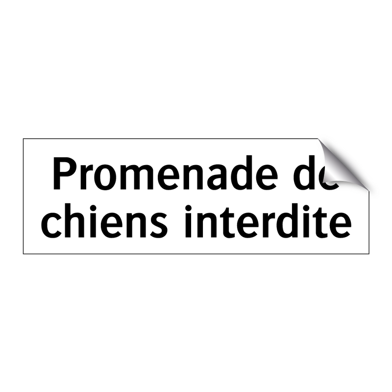 Promenade de chiens interdite