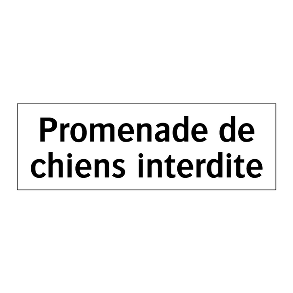 Promenade de chiens interdite