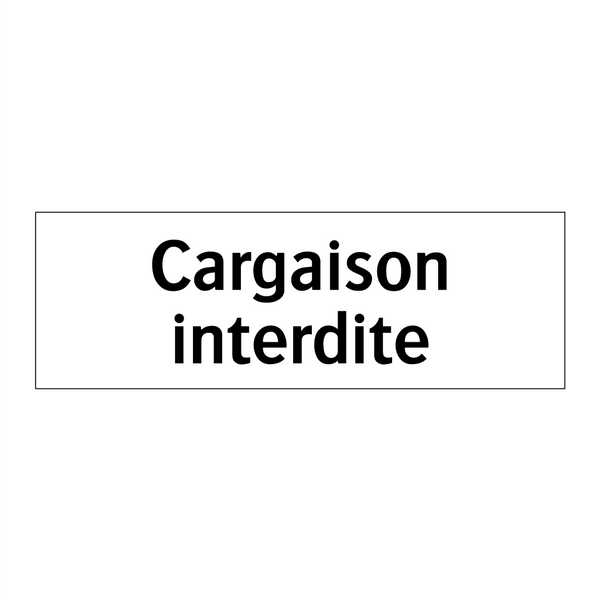 Cargaison interdite