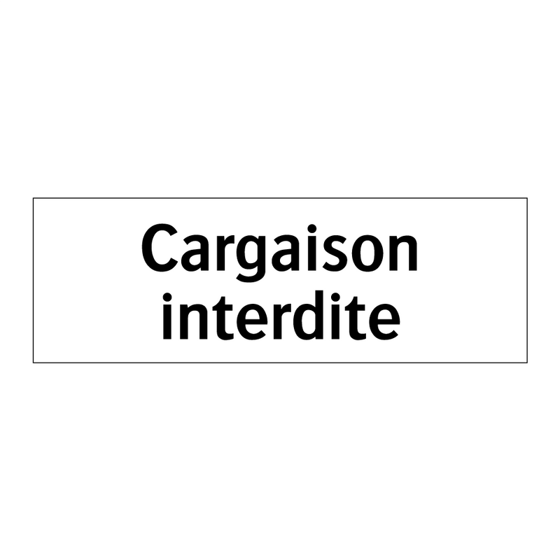 Cargaison interdite