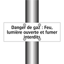 Danger de gaz : Feu, lumière ouverte et fumer interdits