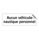 Aucun véhicule nautique personnel