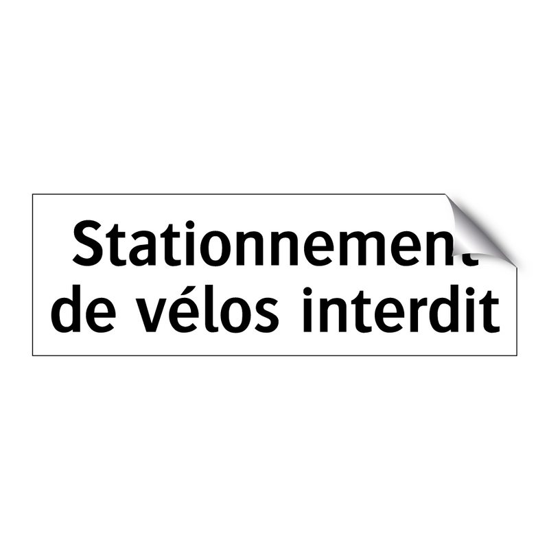 Stationnement de vélos interdit