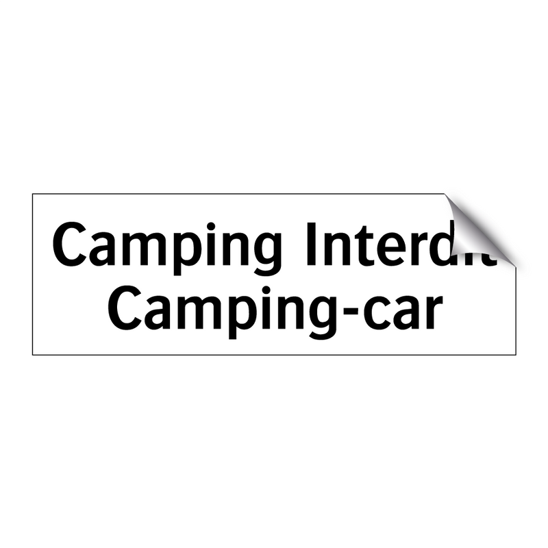 Camping Interdit Camping-car