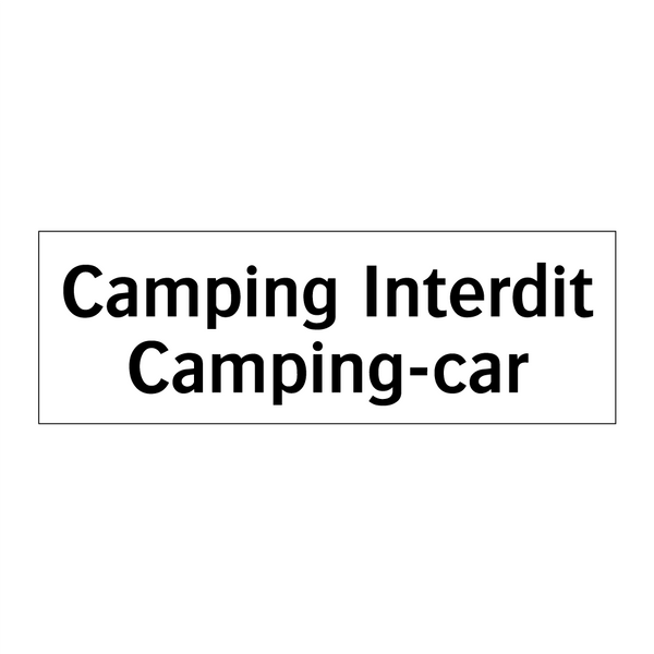 Camping Interdit Camping-car