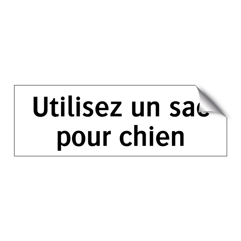 Utilisez un sac pour chien