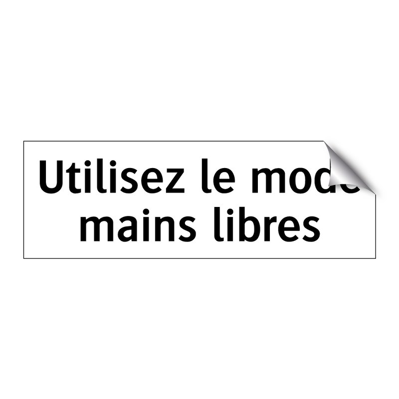 Utilisez le mode mains libres