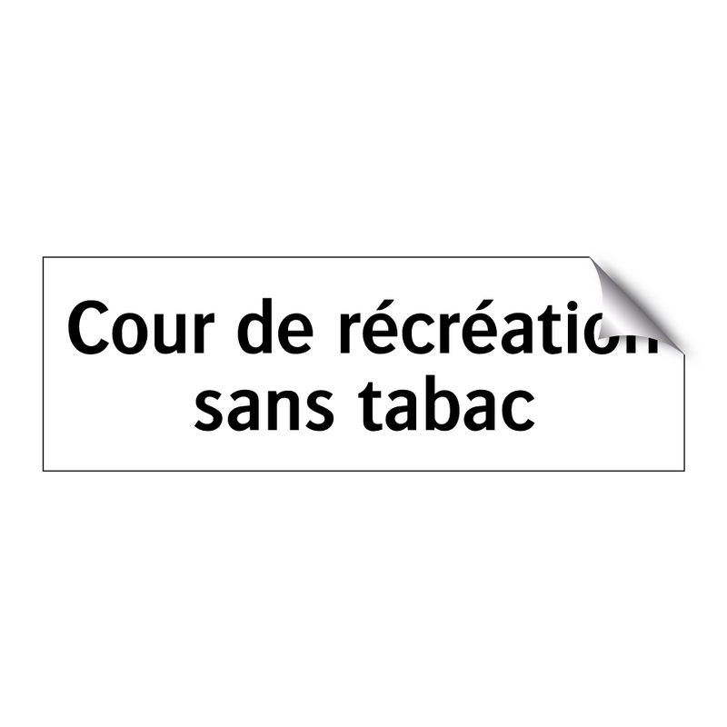 Cour de récréation sans tabac