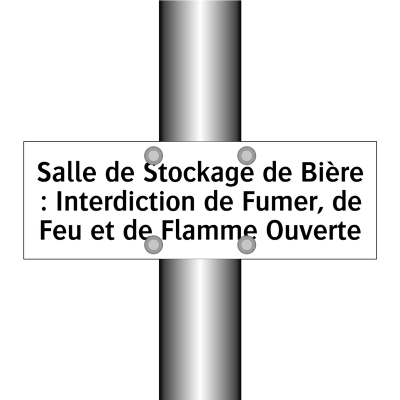 Salle de Stockage de Bière : Interdiction de Fumer, de Feu et de Flamme Ouverte